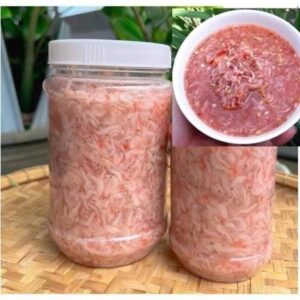1kg,Combo 2Hủ Mắm Tép Chua Bình Định( Mắm Ruốc muối xổi) mắm Miền Trung Food Ăn Vặt Thức Ăn